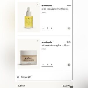 NEW! Goopgenes Nutrient Face Oil - Golden Yellow & Microderm Glow Exfoliator